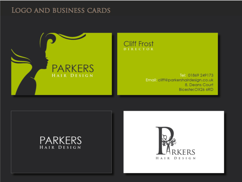 Business card designs.